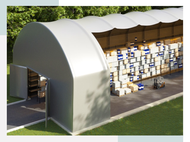 Тентовые ангары в Сосновом Бору