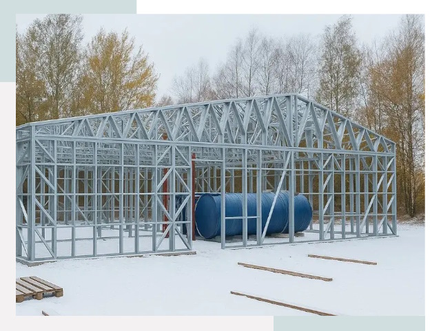 Металлические ангары в Сосновом Бору
