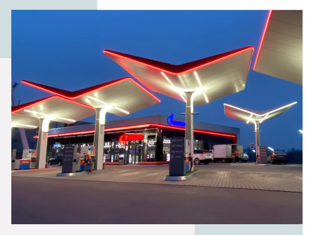 Навесы для АЗС в Сосновом Бору