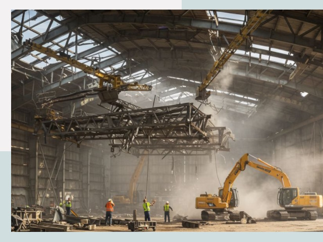 Демонтаж ангаров в Сосновом Бору от 609 руб. за м²